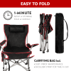 YSSOA Removable Footrest Reclining Camping Chair, 1-Pack, Black